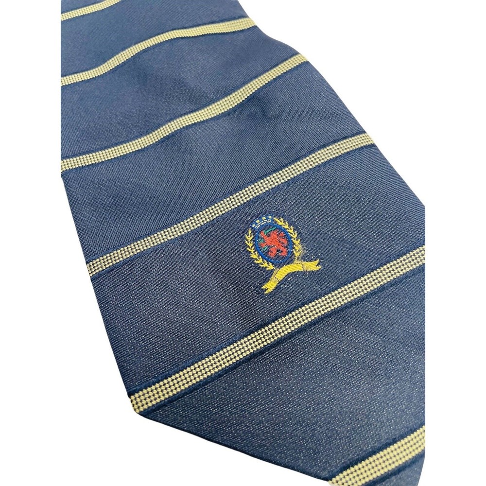 Vintage Tommy Hilfiger Neck Tie Navy Green Red 58” 100% Silk USA